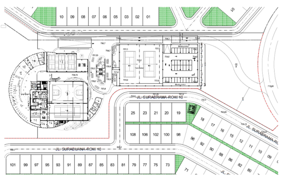 Site plan of the country club development in Kabupaten Bandung Barat, West Java, supported by Northcroft Singapore